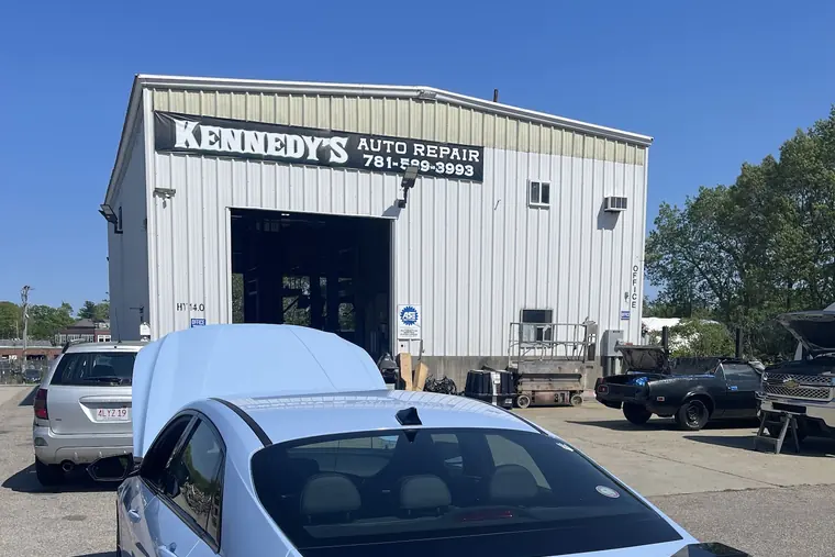 Kennedy's Auto Repair shop front at the rear of 186 Main Street, Weymouth